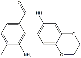 3-amino-N-2,3-dihydro-1,4-benzodioxin-6-yl-4-methylbenzamide 结构式