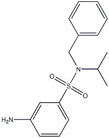 3-amino-N-benzyl-N-(propan-2-yl)benzene-1-sulfonamide 结构式