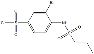 3-bromo-4-(propane-1-sulfonamido)benzene-1-sulfonyl chloride 结构式