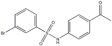 3-bromo-N-(4-acetylphenyl)benzene-1-sulfonamide 结构式