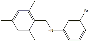 3-bromo-N-[(2,4,6-trimethylphenyl)methyl]aniline 结构式