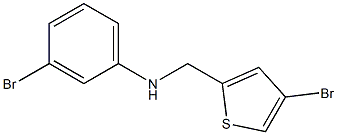 3-bromo-N-[(4-bromothiophen-2-yl)methyl]aniline 结构式