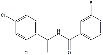 3-bromo-N-[1-(2,4-dichlorophenyl)ethyl]benzamide 结构式