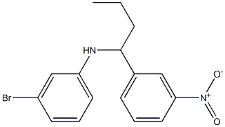 3-bromo-N-[1-(3-nitrophenyl)butyl]aniline 结构式