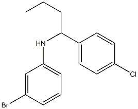 3-bromo-N-[1-(4-chlorophenyl)butyl]aniline 结构式