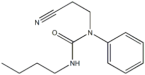 3-butyl-1-(2-cyanoethyl)-1-phenylurea 结构式