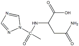 3-carbamoyl-2-[1-(1H-1,2,4-triazol-1-yl)acetamido]propanoic acid 结构式