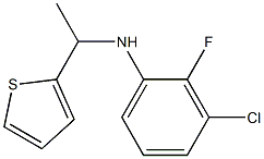 3-chloro-2-fluoro-N-[1-(thiophen-2-yl)ethyl]aniline 结构式