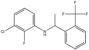 3-chloro-2-fluoro-N-{1-[2-(trifluoromethyl)phenyl]ethyl}aniline 结构式
