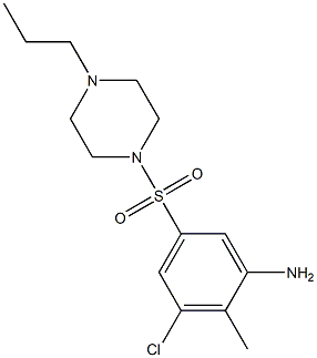 3-chloro-2-methyl-5-[(4-propylpiperazine-1-)sulfonyl]aniline 结构式