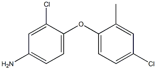 3-chloro-4-(4-chloro-2-methylphenoxy)aniline 结构式