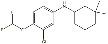 3-chloro-4-(difluoromethoxy)-N-(3,3,5-trimethylcyclohexyl)aniline 结构式