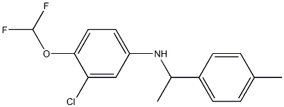 3-chloro-4-(difluoromethoxy)-N-[1-(4-methylphenyl)ethyl]aniline 结构式