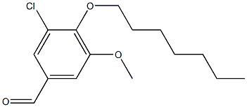 3-chloro-4-(heptyloxy)-5-methoxybenzaldehyde 结构式