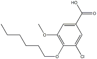 3-chloro-4-(hexyloxy)-5-methoxybenzoic acid 结构式