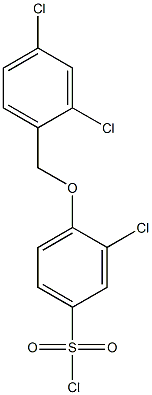 3-chloro-4-[(2,4-dichlorophenyl)methoxy]benzene-1-sulfonyl chloride 结构式