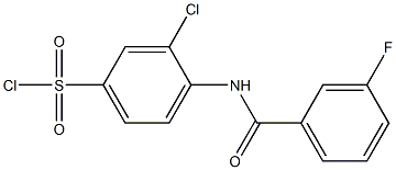 3-chloro-4-[(3-fluorobenzene)amido]benzene-1-sulfonyl chloride 结构式