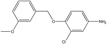 3-chloro-4-[(3-methoxybenzyl)oxy]aniline 结构式