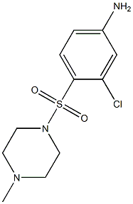 3-chloro-4-[(4-methylpiperazine-1-)sulfonyl]aniline 结构式