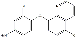 3-chloro-4-[(5-chloroquinolin-8-yl)oxy]aniline 结构式