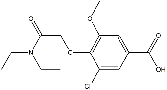 3-chloro-4-[(diethylcarbamoyl)methoxy]-5-methoxybenzoic acid 结构式