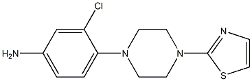 3-chloro-4-[4-(1,3-thiazol-2-yl)piperazin-1-yl]aniline 结构式