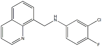 3-chloro-4-fluoro-N-(quinolin-8-ylmethyl)aniline 结构式