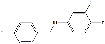 3-chloro-4-fluoro-N-[(4-fluorophenyl)methyl]aniline 结构式
