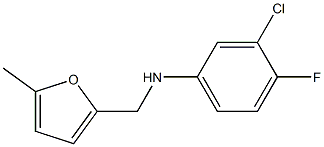 3-chloro-4-fluoro-N-[(5-methylfuran-2-yl)methyl]aniline 结构式