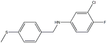 3-chloro-4-fluoro-N-{[4-(methylsulfanyl)phenyl]methyl}aniline 结构式