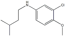 3-chloro-4-methoxy-N-(3-methylbutyl)aniline 结构式