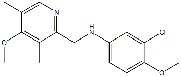 3-chloro-4-methoxy-N-[(4-methoxy-3,5-dimethylpyridin-2-yl)methyl]aniline 结构式