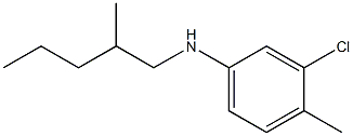 3-chloro-4-methyl-N-(2-methylpentyl)aniline 结构式