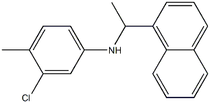 3-chloro-4-methyl-N-[1-(naphthalen-1-yl)ethyl]aniline 结构式