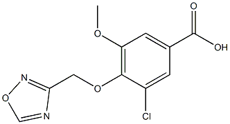 3-chloro-5-methoxy-4-(1,2,4-oxadiazol-3-ylmethoxy)benzoic acid 结构式