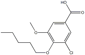 3-chloro-5-methoxy-4-(pentyloxy)benzoic acid 结构式