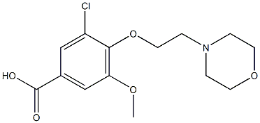 3-chloro-5-methoxy-4-[2-(morpholin-4-yl)ethoxy]benzoic acid 结构式