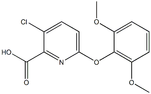 3-chloro-6-(2,6-dimethoxyphenoxy)pyridine-2-carboxylic acid 结构式