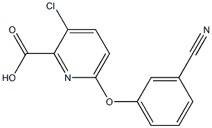 3-chloro-6-(3-cyanophenoxy)pyridine-2-carboxylic acid 结构式