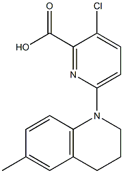 3-chloro-6-(6-methyl-1,2,3,4-tetrahydroquinolin-1-yl)pyridine-2-carboxylic acid 结构式