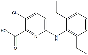 3-chloro-6-[(2,6-diethylphenyl)amino]pyridine-2-carboxylic acid 结构式