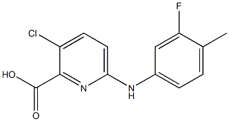 3-chloro-6-[(3-fluoro-4-methylphenyl)amino]pyridine-2-carboxylic acid 结构式