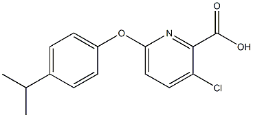 3-chloro-6-[4-(propan-2-yl)phenoxy]pyridine-2-carboxylic acid 结构式