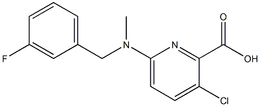 3-chloro-6-{[(3-fluorophenyl)methyl](methyl)amino}pyridine-2-carboxylic acid 结构式