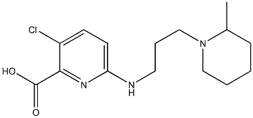 3-chloro-6-{[3-(2-methylpiperidin-1-yl)propyl]amino}pyridine-2-carboxylic acid 结构式