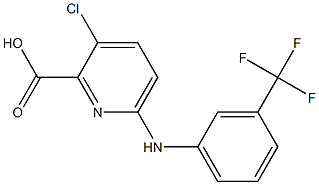 3-chloro-6-{[3-(trifluoromethyl)phenyl]amino}pyridine-2-carboxylic acid 结构式