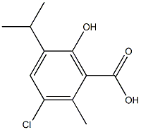 3-chloro-6-hydroxy-2-methyl-5-(propan-2-yl)benzoic acid 结构式