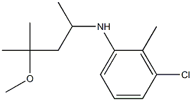 3-chloro-N-(4-methoxy-4-methylpentan-2-yl)-2-methylaniline 结构式