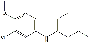 3-chloro-N-(heptan-4-yl)-4-methoxyaniline 结构式