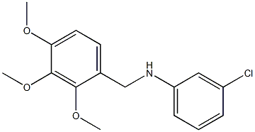 3-chloro-N-[(2,3,4-trimethoxyphenyl)methyl]aniline 结构式